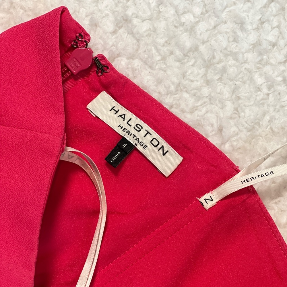 HALSTON HERITAGE hot pink Strapless Dress!!